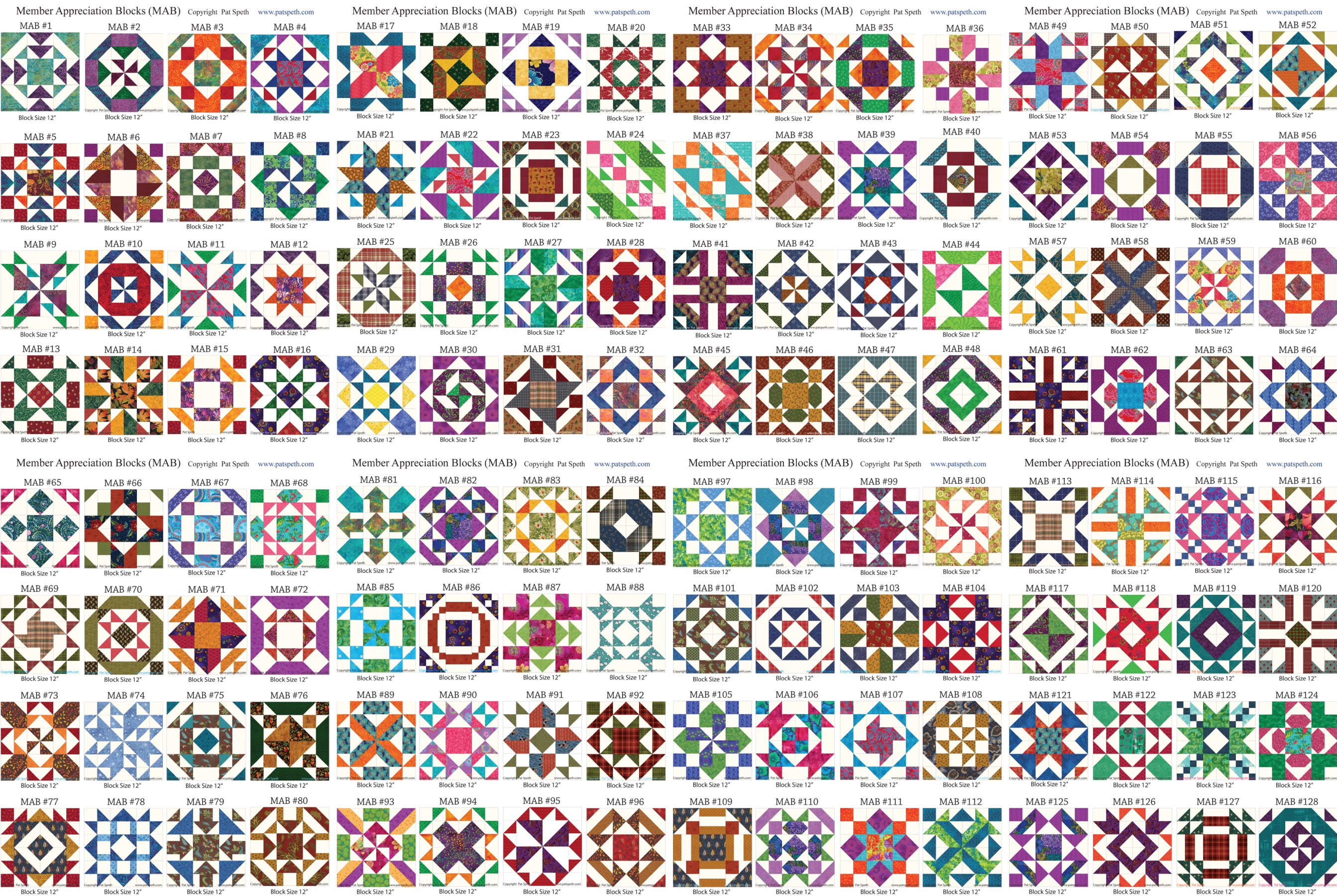 Group Images of Member Appreciation Blocks (MAB) #1 - #128 PDF Downloa ...