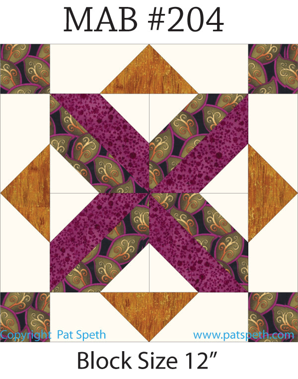 Member Appreciation Block #204 – Pat Speth Quilts