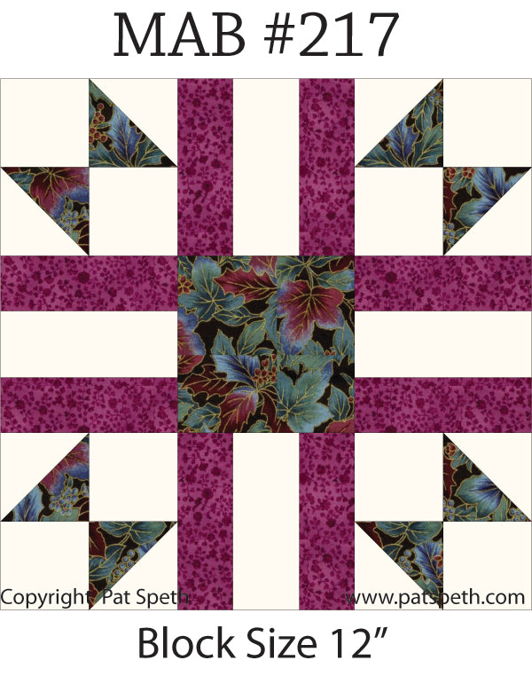 Member Appreciation Block #217 – Pat Speth Quilts