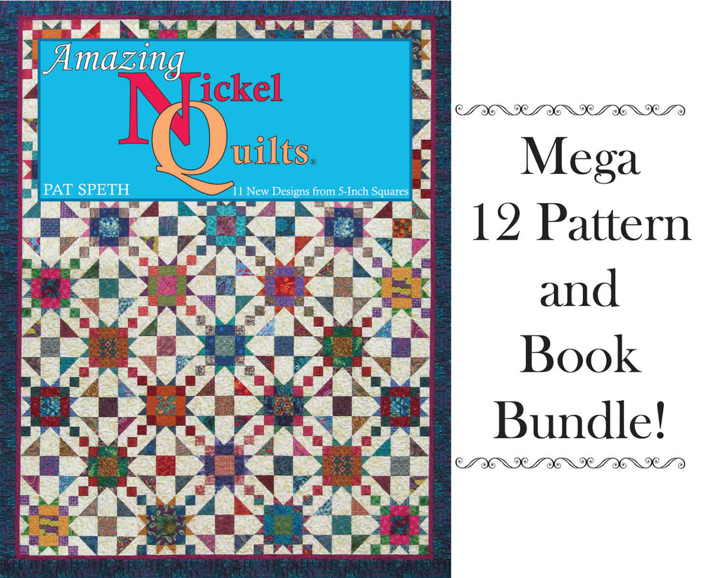 12 Patterns and Amazing Nickel Quilts Book Mega Bundle