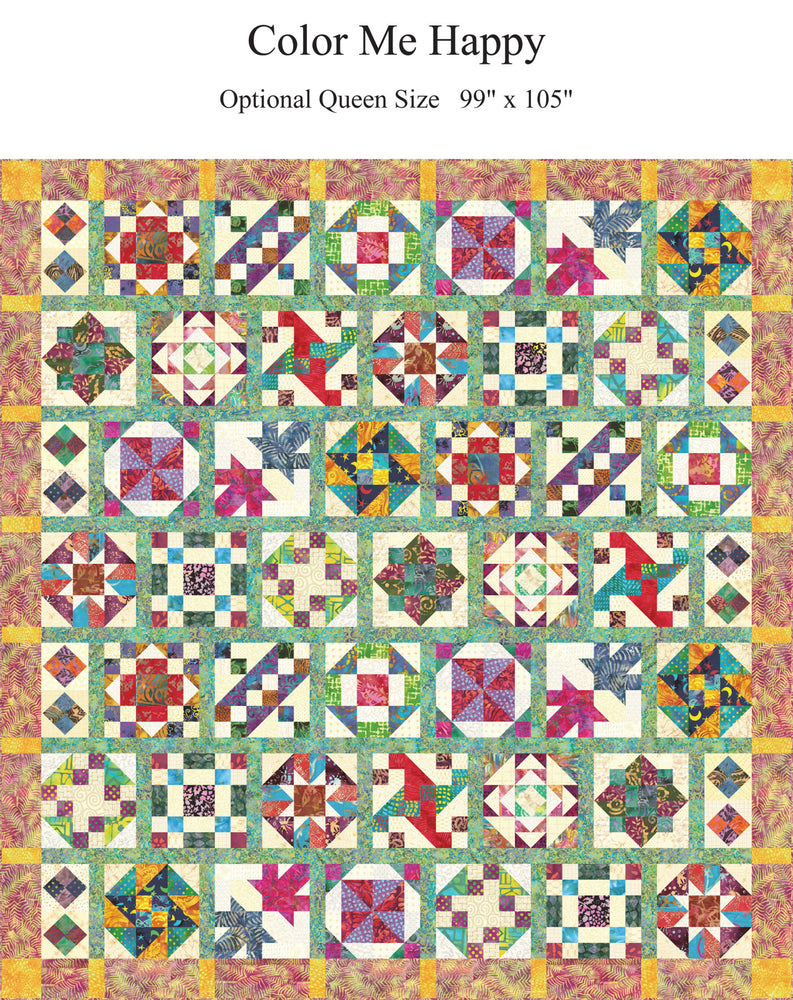 Color Me Happy Block of the Month PDF Download Complete Set