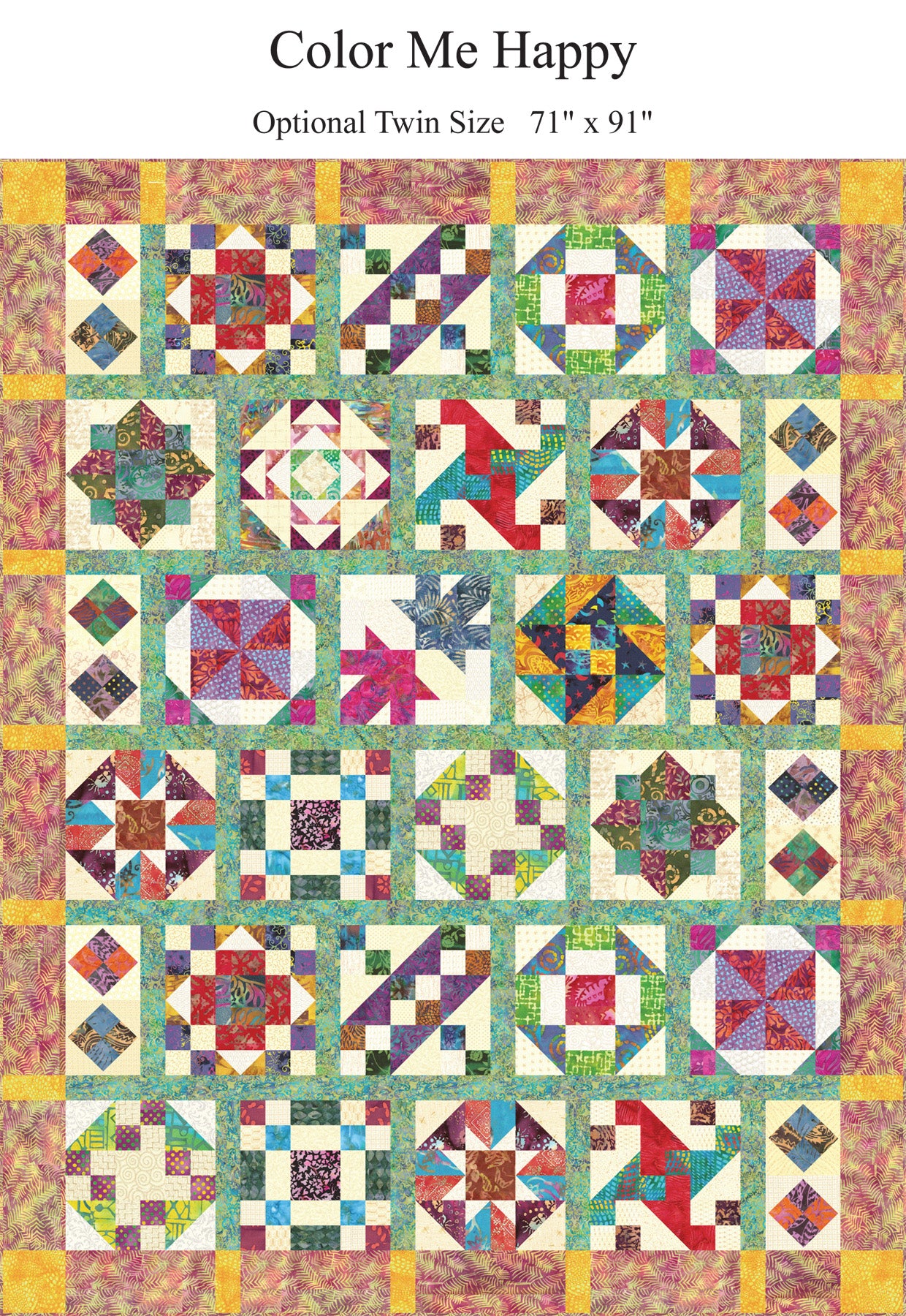 Color Me Happy Block of the Month Complete Set – Pat Speth Quilts